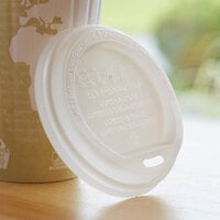 Eco Products EP-ECOLID-W 10-20 oz. Compostable Plastic Hot Cup Lid - 800/Case