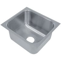 Advance Tabco 2020B-08 1 Compartment Undermount Sink Bowl 20 inch x 20 inch x 8 inch