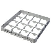 Cambro 16E2151 Camrack 16 Compartment Soft Gray Half Drop Full Size Camrack Extender - 19 5/8 inch x 19 5/8 inch x 2 inch