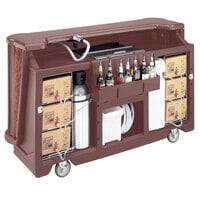 Cambro BAR730DSPMT668 Sedona Designer Series Cambar 78 inch Portable Bar with 7 Bottle Speed Rail, Complete Post Mix System, and Water Tank