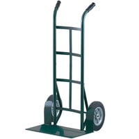 Harper H51T86 Super Steel Dual Handle 1000 lb. Hand Truck with 10 inch Solid Rubber Wheels