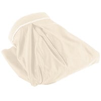 Snap Drape 5412CE29W3-756 Wyndham 13' x 29 inch Bone Bow Tie Pleat Table Skirt with Velcro® Clips