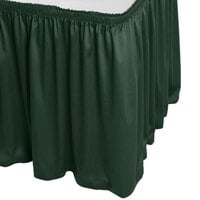 Snap Drape 5412EG29S3-739 Wyndham 17' 6" x 29" Jade Shirred Pleat Table Skirt with Velcro® Clips