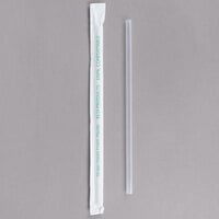 Eco-Products EP-ST780 7 3/4 inch Clear Wrapped Compostable Plastic Cold Drink Straw - 7200/Case