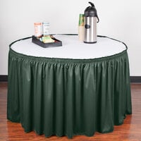 Snap Drape 5412CE29S3-739 Wyndham 13' x 29 inch Jade Shirred Pleat Table Skirt with Velcro® Clips