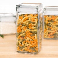 Anchor Hocking 85589R 2 Qt. Clear Stackable Square Glass Jar - 4/Case