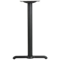 BFM Seating STB-0022CBP 5 inch x 22 inch Sand Black Stamped Steel Counter Height Indoor Side Table Base, 3 inch Column