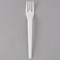 Eco Products EP-S012 Plantware 6 inch White Compostable Plastic Fork - 50/Pack