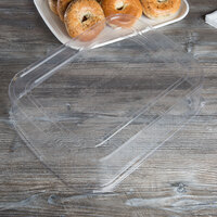 Eco Products EP-SCTR1317LID Regalia 17 inch x 13 inch Clear Compostable PLA Plastic Lid - 25/Pack