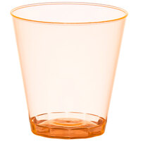 Fineline Quenchers 402-ORG 2 oz. Neon Orange Hard Plastic Shot Cup - 2500/Case