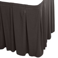 Snap Drape 5412CE29C2-512 Wyndham 13' x 29" Charcoal Continuous Pleat Table Skirt with Velcro® Clips