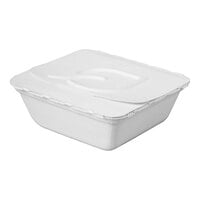 Eco-Products EP-FSC22 Folia 6" x 5 7/16" x 2" 22 oz. White Renewable, Compostable Sugarcane Takeout Container - 50/Pack
