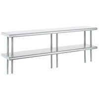 Advance Tabco ODS-15-132 15 inch x 132 inch Table Mounted Double Deck Stainless Steel Shelving Unit