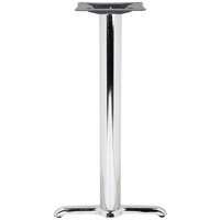 BFM Seating STB-0022CHTBP 22 inch x 5 inch Chrome Stamped Steel Indoor Bar Height End Table Base, 3 inch Column