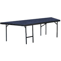 National Public Seating SP4824C Portable Stage Pie Unit with Blue Carpet - 48 inch x 24 inch