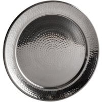 American Metalcraft HMRST1401 14 inch Round Stainless Steel Hammered Tray / Charger