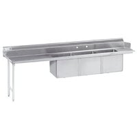 Advance Tabco FC-1-1620-18 One Compartment Stainless Steel Commercial Sink with One Drainboard - 36 1/2 inch - Left Drainboard