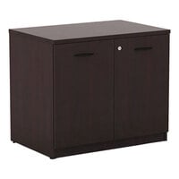 Alera ALEVA613622MY Valencia Series 34" x 22 3/4" x 29 1/2" Mahogany Storage Cabinet