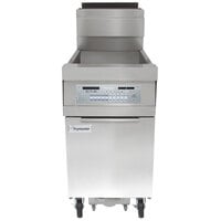 Frymaster CFHD150G Natural Gas High-Efficiency 50 lb. Floor Fryer with Thermatron Controls and Filtration System - 100,000 BTU