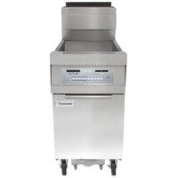Frymaster CFHD160G Natural Gas High-Efficiency 80 lb. Floor Fryer with Thermatron Controls and Filtration System - 125,000 BTU