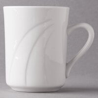 Syracuse China 905437891 Elan 8.5 oz. Round Royal Rideau White Porcelain Mug - 36/Case