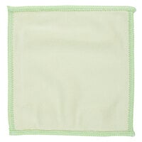 Unger MF10L MicroWipe Mini 4 inch x 4 inch Green Microfiber Glass Cleaning Cloth   - 10/Pack