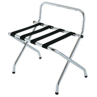 CSL S1055C-BL Zinc Metal High Back Luggage Rack with Wall Guard - 6/Pack