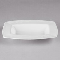 Libbey 905437950 Elan 9.5 oz. Rectangular Royal Rideau White Porcelain Bowl - 12/Case