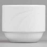 Libbey 905437967 Elan 8.5 oz. Round Royal Rideau White Porcelain Stacking Bouillon - 36/Case
