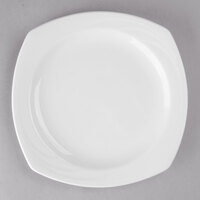 Libbey 905437897 Elan 9" Square Royal Rideau White Porcelain Plate - 12/Case