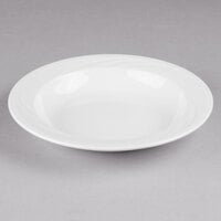 Libbey 905437881 Elan 14 oz. Round Royal Rideau White Rim Deep Porcelain Soup Bowl - 12/Case