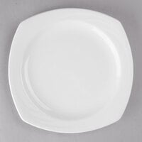 Libbey 905437893 Elan 10 1/4" Square Royal Rideau White Porcelain Plate - 12/Case