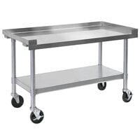 Bakers Pride HDS-36C (233601) 36 inch x 30 inch Mobile Stainless Steel Equipment Stand with Undershelf