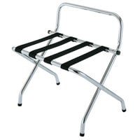 CSL S1055C-BL-1 Zinc Metal High Back Luggage Rack with Wall Guard