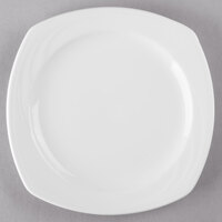 Libbey 905437896 Elan 7 1/4" Square Royal Rideau White Porcelain Plate - 36/Case