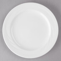 Libbey 905437878 Elan 7 3/8" Round Royal Rideau White Medium Rim Porcelain Plate - 36/Case