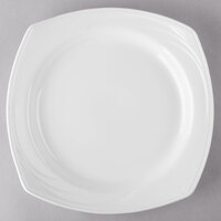 Syracuse China 905437996 Elan 28 oz. Square Royal Rideau White Porcelain All Purpose Bowl - 12/Case