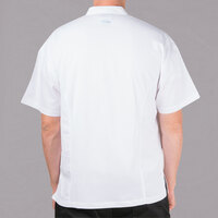 Chef Revival Silver J205 Unisex White Customizable Performance Short Sleeve Chef Jacket with Mesh Back - XS