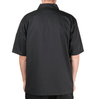 Chef Revival Bronze J109 Unisex Black Customizable Short Sleeve Chef Coat - S