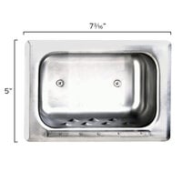Bobrick B-4380 Recessed Stainless Steel Soap Dish