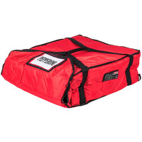 Rubbermaid FG9F3700RED ProServe Large Red Insulated Nylon Pizza Delivery Bag - 21 1/2" x 19 3/4" x 7 3/4"