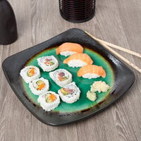 World Tableware BF-10 Hakone 10 1/2 inch Square Stoneware Plate with Round Detailing - 12/Case