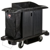 Rubbermaid FG619100BLA Full Size Housekeeping Cart with Doors