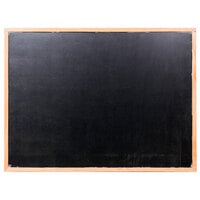 Aarco BOC3648NT-B OAK 36 inch x 48 inch Oak Frame Black Marker Board