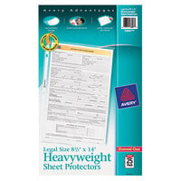 Avery® 73897 8 1/2 inch x 14 inch Diamond Clear Legal Size Heavy Weight Sheet Protectors - 25/Pack