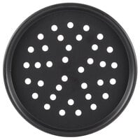 American Metalcraft PHC2009 9" x 1/2" Perforated Hard Coat Anodized Aluminum Tapered / Nesting Pizza Pan