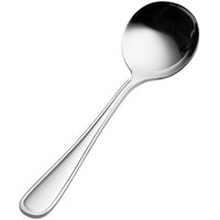 Bon Chef S301 Tuscany 6 3/16 inch 18/10 Stainless Steel Extra Heavy Bouillon Spoon - 12/Case