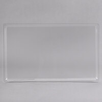 Cal-Mil P232-12 Slimline 12 inch x 20 inch Clear Shallow Tray