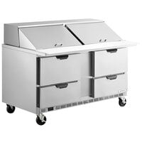 Beverage-Air SPED60HC-24M-4 Elite Series 60" 4 Drawer Mega Top Refrigerated Sandwich Prep Table