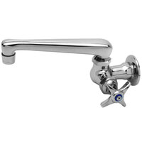 T&S B-0216 Wall Mounted Single Hole Pantry Faucet with 6 inch Swing Nozzle, Eterna Cartridge, and 4-Arm Handle - Cold